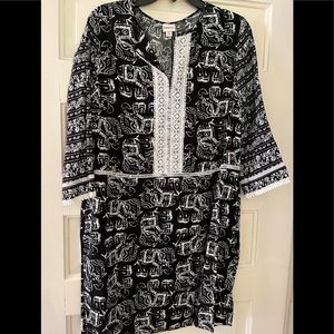 Merona size medium black and white dress.